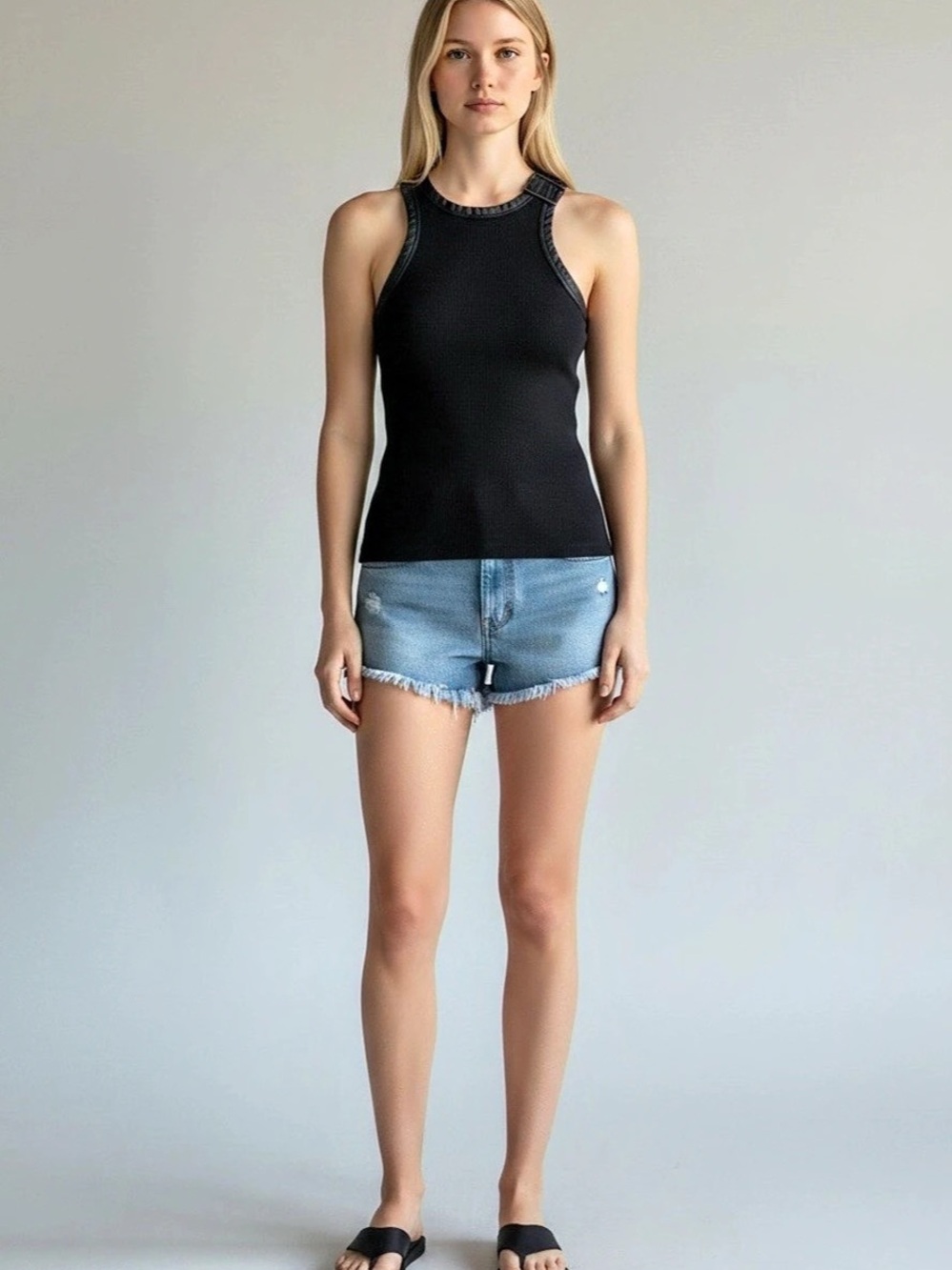 Anthropologie Black Tank Top Size XXS NWT